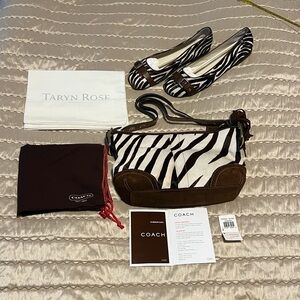 RARE VTG COACH FACTORY STORE Y2K LEGACY ZEBRA HAIRCALF EAST WEST DUFFLE BAG